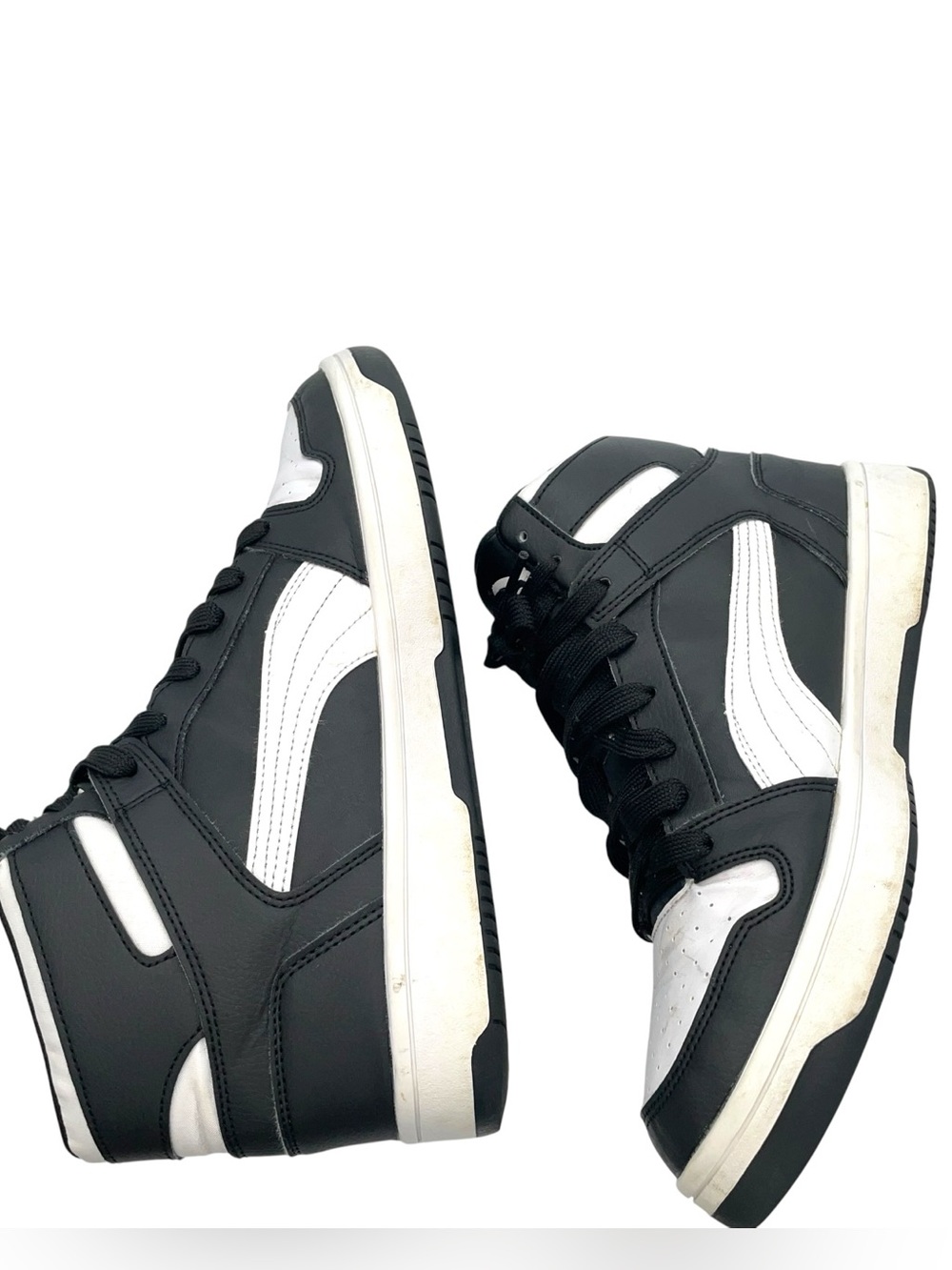 Puma Rebound LayUp Mid Black White Sneakers Men’s 10.5 - Picture 9 of 9